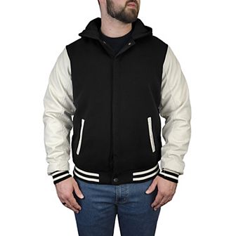 Men's Victory Outfitters Hooded Fleece Varsity-Style Jacket
