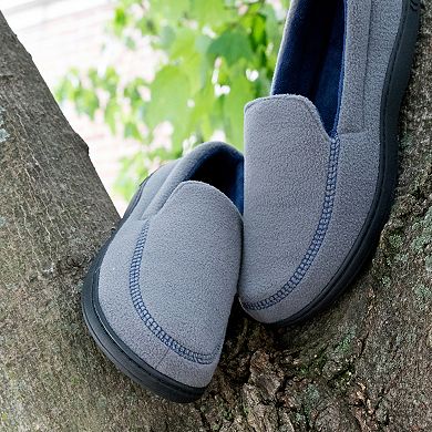 isotoner Roman Recycled Fleece Men's Moccasin Slippers