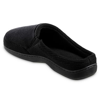 Men's isotoner Microterry and Waffle Travis Hoodback Slippers