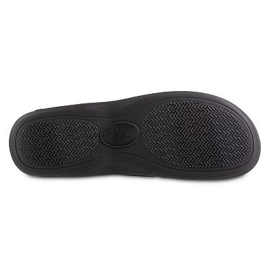Men's isotoner Microterry and Waffle Travis Hoodback Slippers