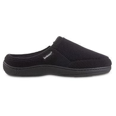 Men's isotoner Microterry and Waffle Travis Hoodback Slippers