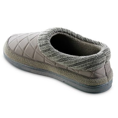 isotoner Quilted Nylon Levon Low Boot Men's Slippers