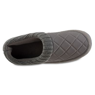 isotoner Quilted Nylon Levon Low Boot Men's Slippers