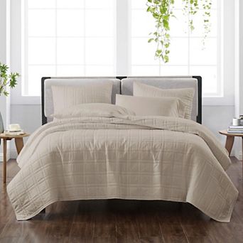 Cannon Solid Quilt Set with Shams