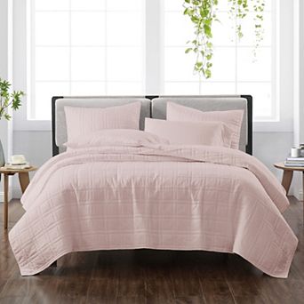 Cannon Solid Quilt Set with Shams