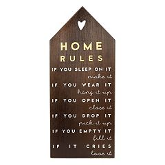 Kohl'sNew View Gifts & Accessories Home Rules House Shaped Leaner