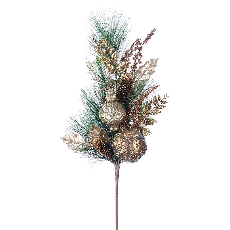 Melrose Pine Spray with Ornaments 4-pc. Set, Multicolor