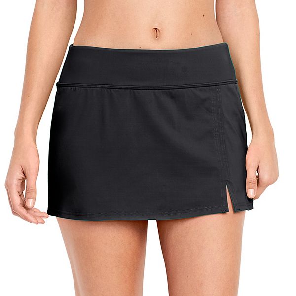 Petite Lands' End Sporty Tummy Control Mini Swim Skirt