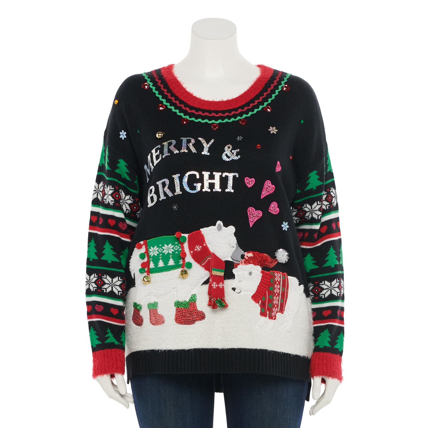 embellished holiday sweaters