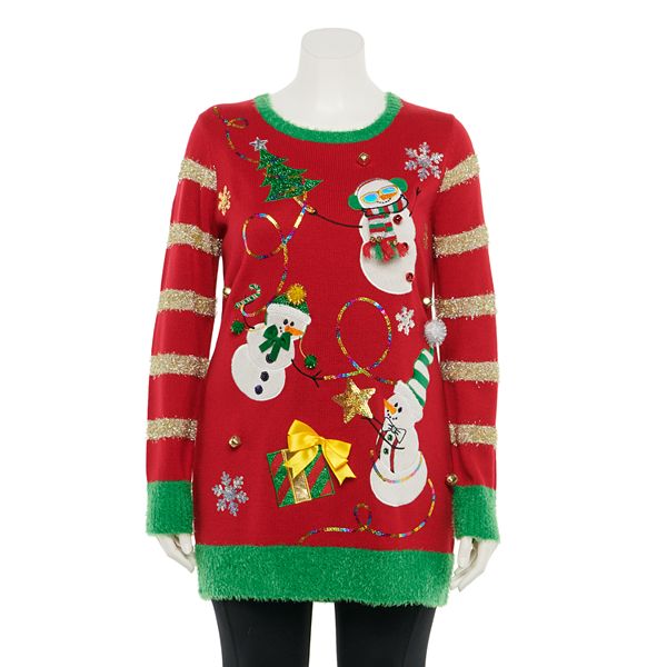 Plus Size US Sweaters Crewneck Christmas Tunic Sweater
