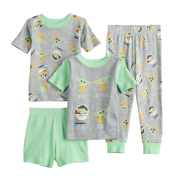 Toddler Boy The Mandalorian 4 Piece The Child aka Baby Yoda Pajama Set