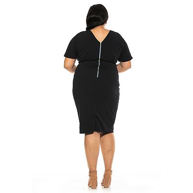 Plus Size ALEXIA ADMOR Jacqueline Dolman-Sleeve Sheath Dress