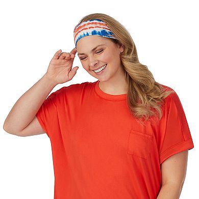Plus Size Cuddl Duds® Headband, Pajama Tee & Pajama Boxer Shorts Set