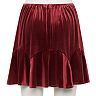 Juniors' Trixxi Velvet Godet Skater Skirt