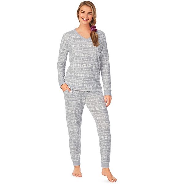 Women S Cuddl Duds Thermal Pajamas Scrunchie Set