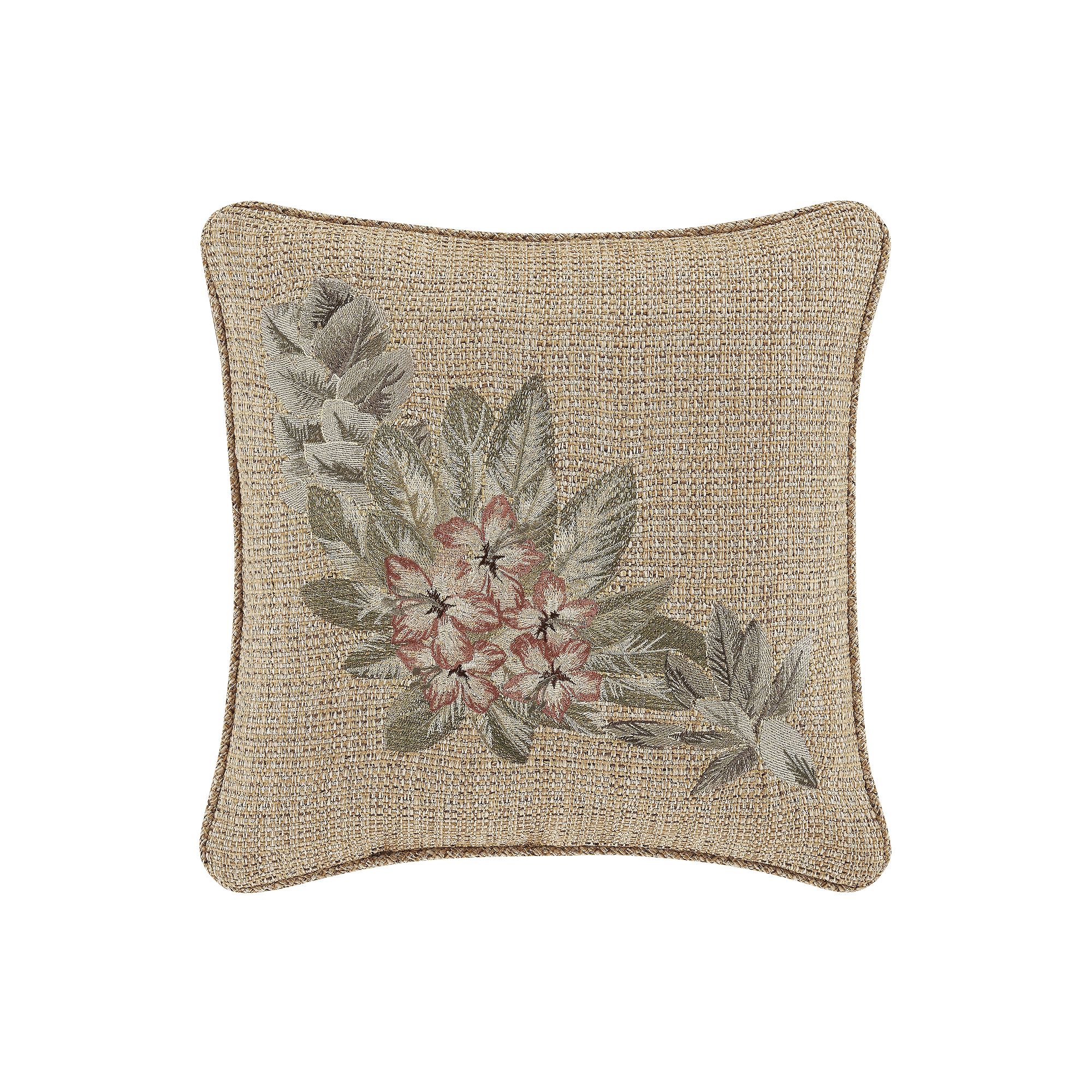 Five Queens Court Martina Embellished Throw Pillow, Yellow