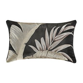 Five Queens Court Martina Black Boudoir Throw Pillow