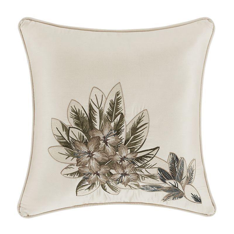 37 West Pamela Ivory Throw Pillow, White, Fits All