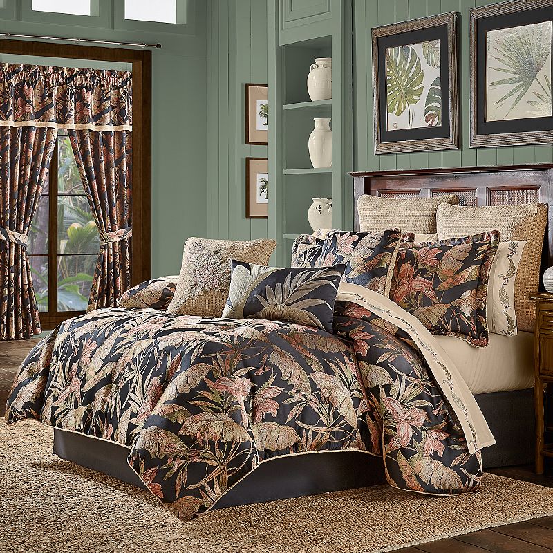 28193348 Five Queens Court Martina Comforter Set, Black, Ki sku 28193348