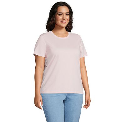 Plus Size Lands' End Relaxed Supima Cotton Crewneck Tee