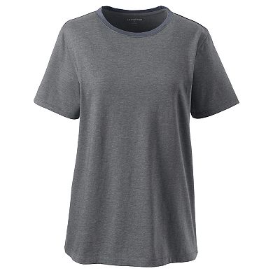 Plus Size Lands' End Relaxed Supima Cotton Crewneck Tee