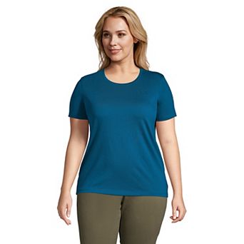 Plus Size Lands' End Relaxed Supima Cotton Crewneck Tee