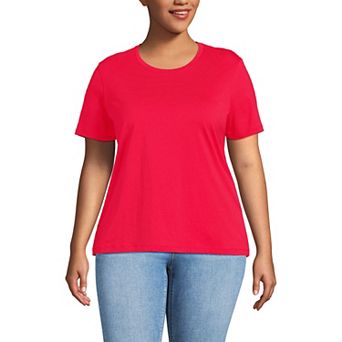 Plus Size Lands' End Relaxed Supima Cotton Crewneck Tee