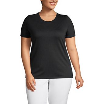Plus Size Lands' End Relaxed Supima Cotton Crewneck Tee