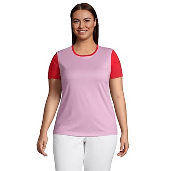 Plus Size Lands' End Relaxed Supima Cotton Crewneck Tee