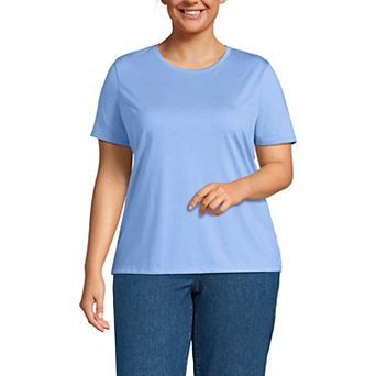 Plus Size Lands' End Relaxed Supima Cotton Crewneck Tee