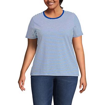 Plus Size Lands' End Relaxed Supima Cotton Crewneck Tee