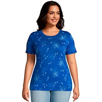 Plus Size Lands' End Relaxed Supima Cotton Crewneck Tee