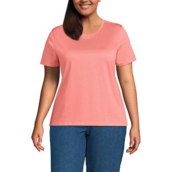 Plus Size Lands' End Relaxed Supima Cotton Crewneck Tee
