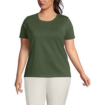 Plus Size Lands' End Relaxed Supima Cotton Crewneck Tee