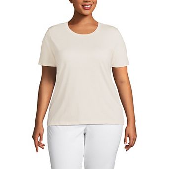 Plus Size Lands' End Relaxed Supima Cotton Crewneck Tee