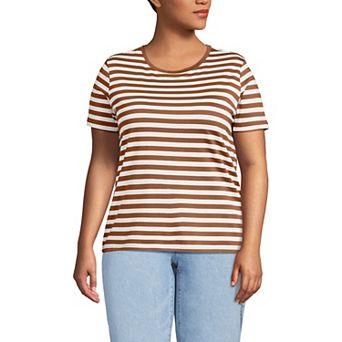 Plus Size Lands' End Relaxed Supima Cotton Crewneck Tee
