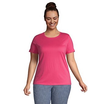 Plus Size Lands' End Relaxed Supima Cotton Crewneck Tee