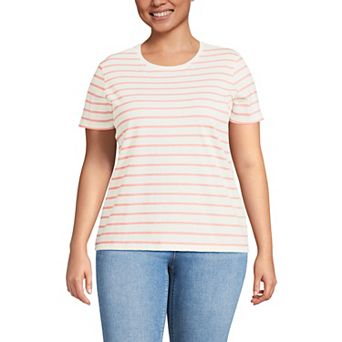 Plus Size Lands' End Relaxed Supima Cotton Crewneck Tee