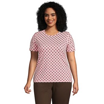 Plus Size Lands' End Relaxed Supima Cotton Crewneck Tee