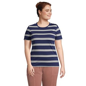 Plus Size Lands' End Relaxed Supima Cotton Crewneck Tee