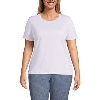 Plus Size Lands' End Relaxed Supima Cotton Crewneck Tee