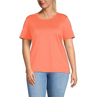 Plus Size Lands' End Relaxed Supima Cotton Crewneck Tee