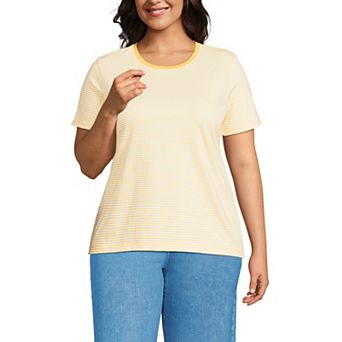Plus Size Lands' End Relaxed Supima Cotton Crewneck Tee