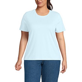 Plus Size Lands' End Relaxed Supima Cotton Crewneck Tee