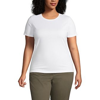 Plus Size Lands' End Relaxed Supima Cotton Crewneck Tee