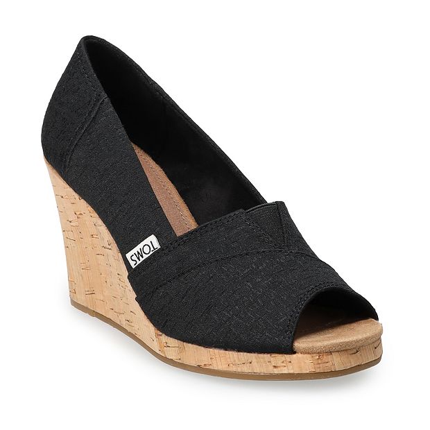 Toms closed toe wedges new arrivals