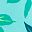 Aqua Tropical Floral