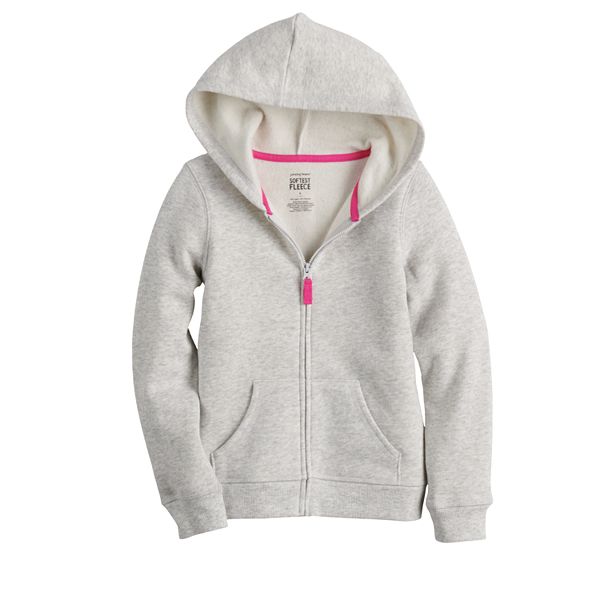 Toddler Girl Jumping Beans® Fleece Zip-Up Hoodie