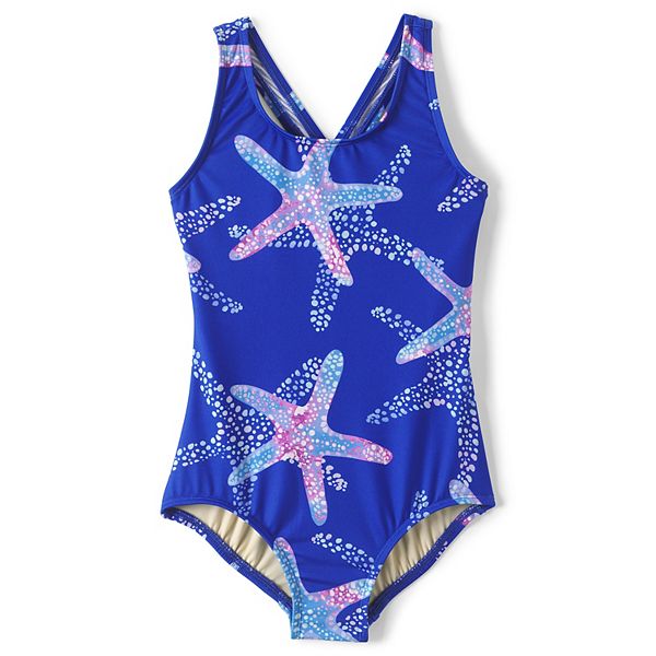 Girls 4 Lands End One Piece Swimsuit