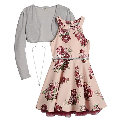 Girls 7 16 Knit Works Skater Dress with Shrug